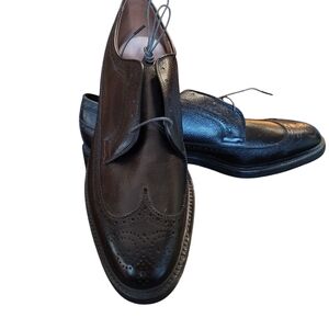 NEW Allen Edmonds MacNeil Black Leather Wingtips Lace Up Exquisite Shoes Size 12